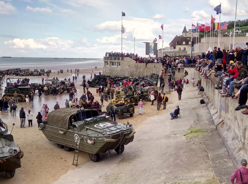 Strand van Normandië tijdens de jaarlijkse D-Day-herdenking